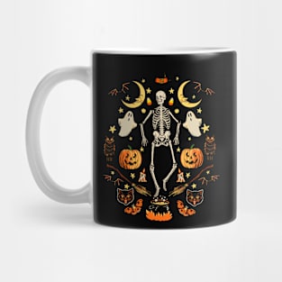 Vintage Halloween Decorations Folk Art Mug